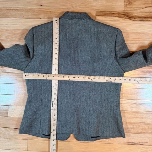 VTG Chaps Ralph Lauren Suit Womens Tweed Herringbone 100% Wool 12 Blazer 10 Pant - Picture 4 of 9